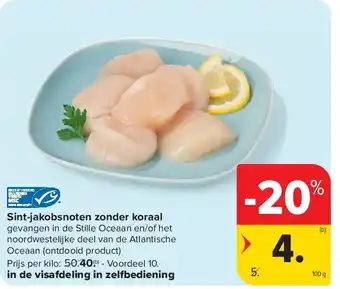 Carrefour Sint-jakobsnoten zonder koraal aanbieding