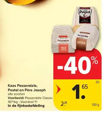 Carrefour Kaas Passendale, Postel en Père Joseph aanbieding