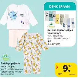 Carrefour 2-delige pyjama voor baby’s aanbieding