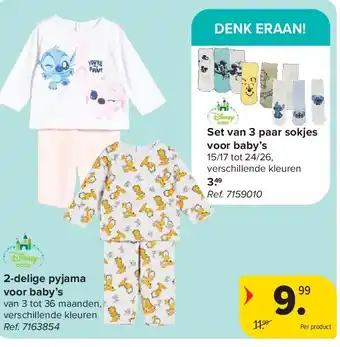 Carrefour 2-delige pyjama voor baby’s aanbieding