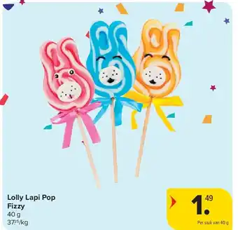 Carrefour Lolly Lapi Pop Fizzy aanbieding