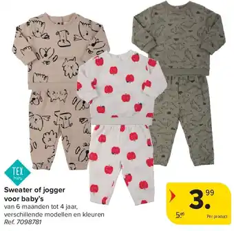 Carrefour Sweater of jogger voor baby’s aanbieding