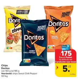 Carrefour Chips Doritos aanbieding