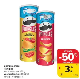 Carrefour Gamma chips Pringles aanbieding