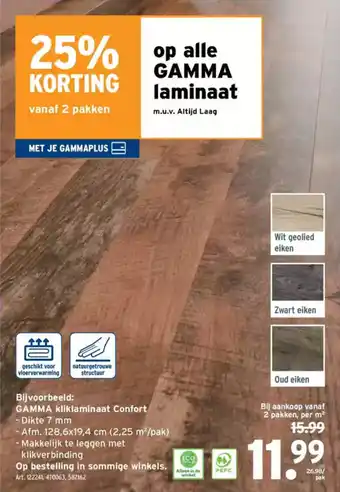 GAMMA Op alle GAMMA laminaat aanbieding