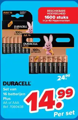 Carrefour Set van 16 batterijen Plus aanbieding