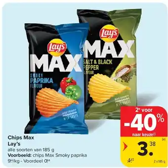 Carrefour Chips Max Lay’s aanbieding