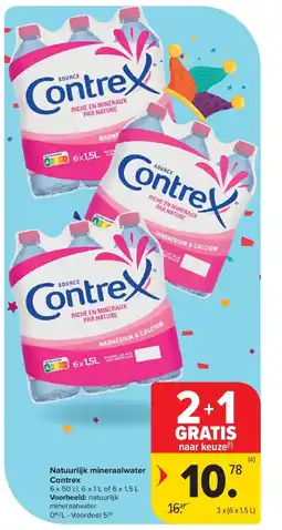 Carrefour Natuurlijk mineraalwater Contrex aanbieding