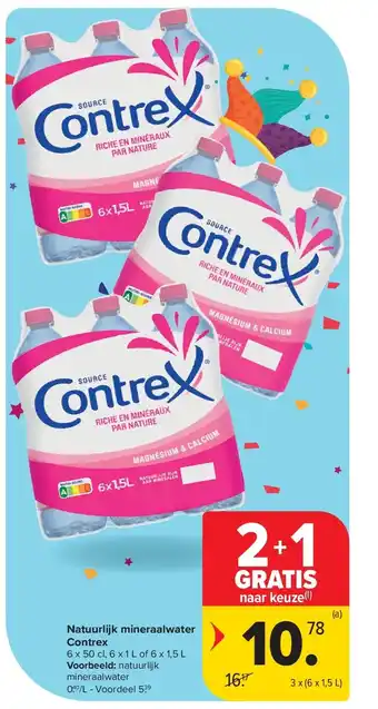 Carrefour Natuurlijk mineraalwater Contrex aanbieding