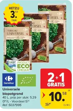 Carrefour Universele biopotgrond aanbieding