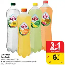 Carrefour Limonade Spa Fruit aanbieding