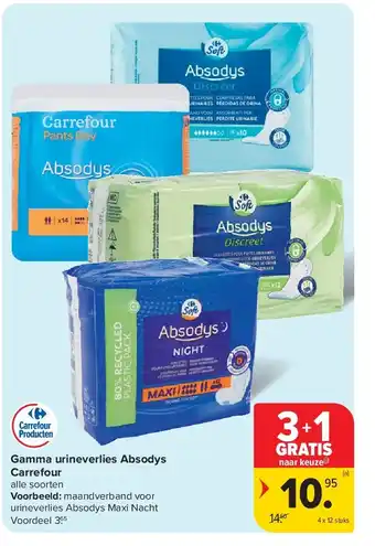 Carrefour Gamma urineverlies Absodys Carrefour aanbieding