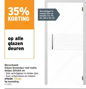 GAMMA Op alle glazen deuren aanbieding