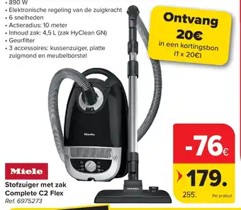 Carrefour Stofzuiger met zak Complete C2 Flex aanbieding