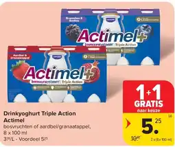 Carrefour Drinkyoghurt Triple Action Actimel aanbieding