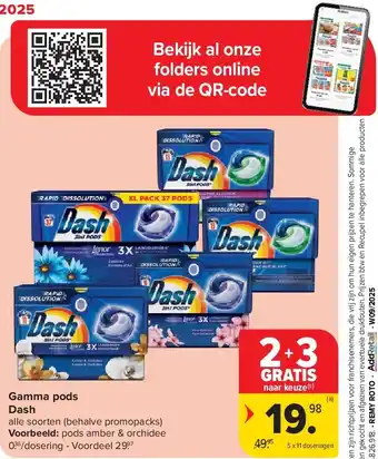 Carrefour Gamma pods Dash aanbieding