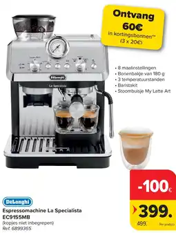 Carrefour Espressomachine La Specialista EC9155MB aanbieding