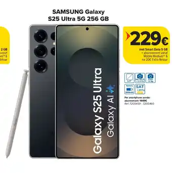 Carrefour SAMSUNG Galaxy S25 Ultra 5G 256 GB aanbieding