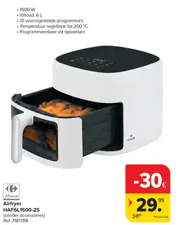 Carrefour Airfryer HAF6L1500-25 aanbieding