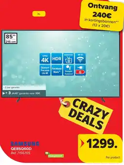 Carrefour Samsung QE85Q60D UHD 4K LED TV aanbieding