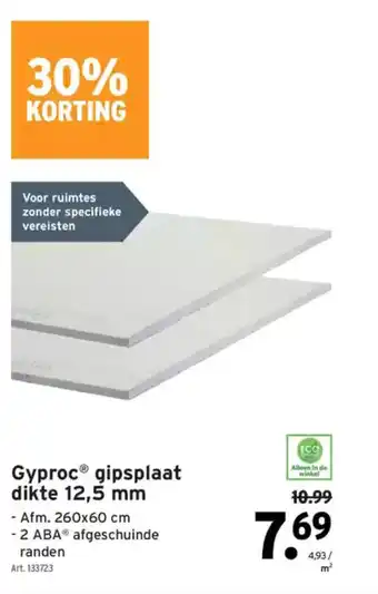 GAMMA Gyproc gipsplaat dikte aanbieding