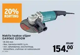 GAMMA Makita haakse slijper GA9060 2200W aanbieding