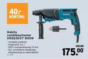 GAMMA Makita combiboorhamer HR2630X7 800W aanbieding