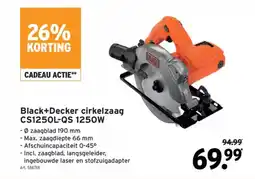 GAMMA Black+Decker cirkelzaag CS1250L-QS 1250W aanbieding