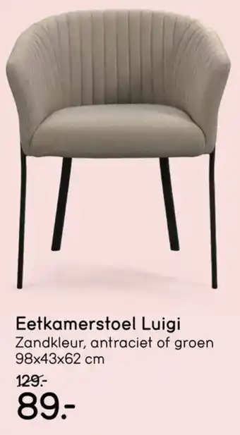 Leen Bakker Eetkamerstoel Luigi aanbieding