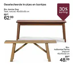 Leen Bakker Geselecteerde krukjes en bankjes aanbieding