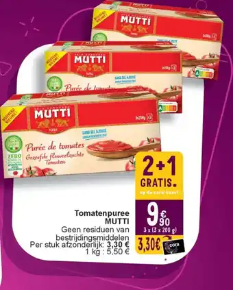 Cora Mutti tomatenpuree aanbieding