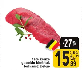 Cora 1ste keuze gepelde biefstuk aanbieding