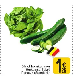 Cora Sla of komkommer aanbieding