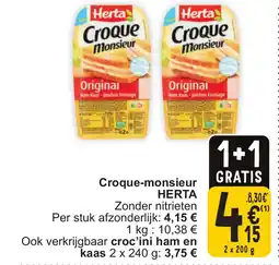 Cora Herta croque monsieur aanbieding