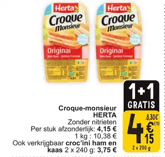 Cora Herta croque monsieur aanbieding