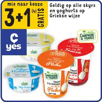 Cora Geldig op alle skyrs en yoghurts op griekse wijze aanbieding