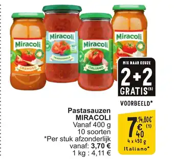 Cora Miracoli pastasauzen aanbieding