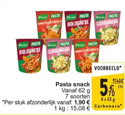 Cora Knors pasta snack aanbieding