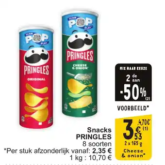 Cora Pringles snacks aanbieding