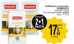 Cora Rombouts cachet d'or koffiebonen of gemalen aanbieding