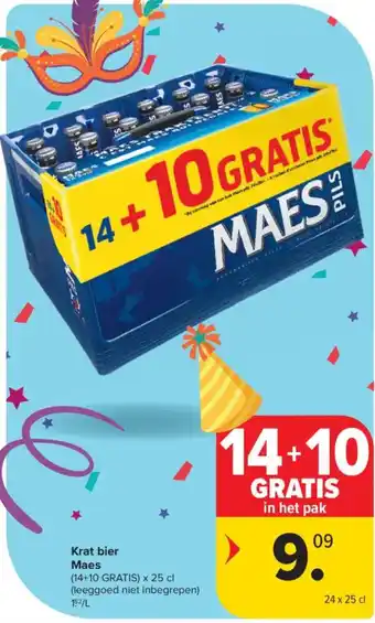 Carrefour Krat bier Maes aanbieding