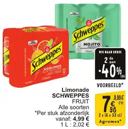 Cora Limonade Schweppes aanbieding