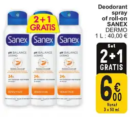 Cora Sanex Deodorant spray of roll-on aanbieding