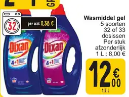 Cora Dixan Wasmiddel Gel aanbieding