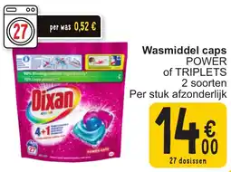 Cora Dixan Wasmiddel Caps aanbieding