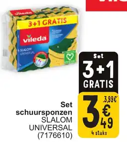 Cora Vileda Slalom Universal Set Schuursponzen aanbieding