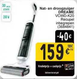 Cora Dreame Nat en Droogzuiger aanbieding