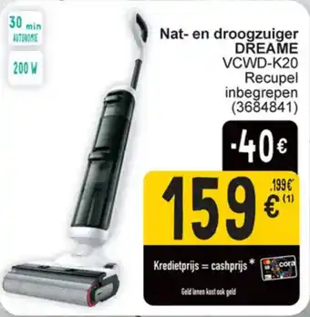 Cora Dreame Nat en Droogzuiger aanbieding