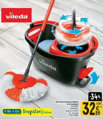 Cora Vileda Turbo Schoonmaaksysteem met pedaal aanbieding