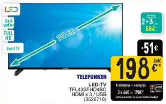 Cora Telefunken Led TV aanbieding